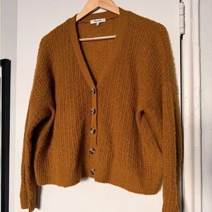 Madewell Mustard Cardigan Sweater